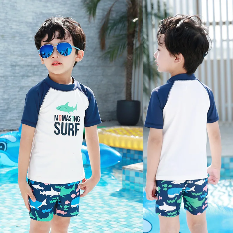 Swimwear Boys Children's Bathing Suit for Boy 3 Pieces Short Sleeve Baby Beach Swimsuit 2020 Summer Kids Surfing Swimming |