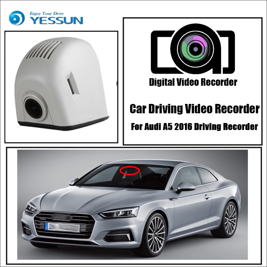 YESSUN для Audi A5 2016 Автомобильный видеорегистратор Wifi Dvr мини камера Novatek 96658