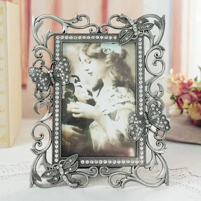 Tin color 4x6 дюймов винтажные металлические фоторамки для домашнего декора, подарки MPF092 - Цвет: Tin color