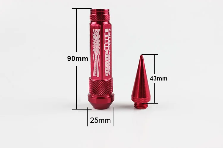 RASTP 20 штук 326 Power K Break сплав алюминий 90 мм Колесные гайки с шипами Расширенный тюнер колеса диски шипы RS-LN032