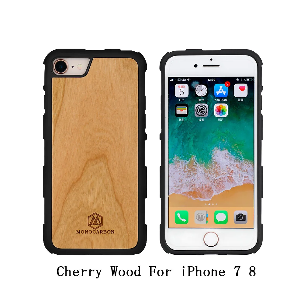Cheey Wood For i7 Для iPhone 7 8 X чехол бамбуковый деревянный для iPhone 7 Plus 8 Plus чехол для телефона с удобным мягким TPU деревянный ящик - Цвет: Cheey Wood For i7