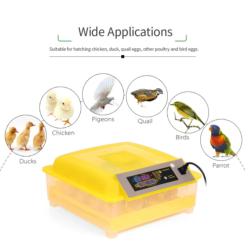 48 яиц интеллектуальный автоматический инкубатор для цифровой с контролем