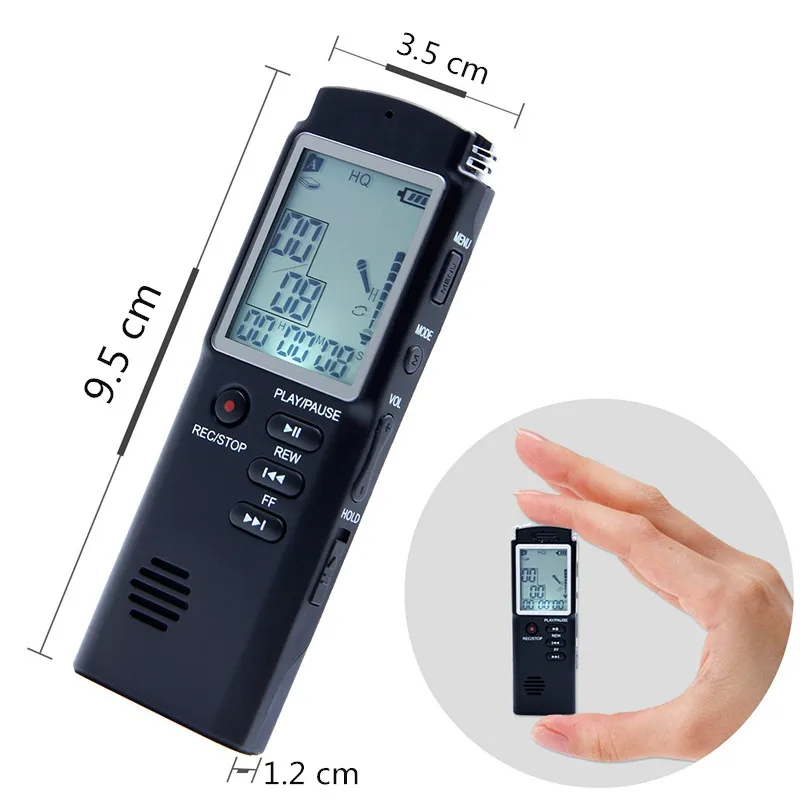 8 ГБ высококачественный цифровой Аудио Диктофон ключ блокировки экрана телефона