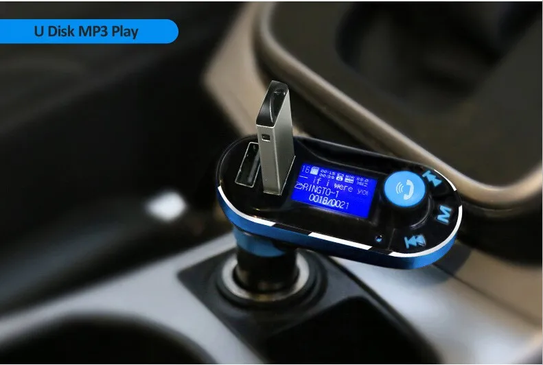 STOD Dual USB Автомобильное зарядное устройство 2.1A AUX fm-передатчик U диск SD карта Mp3 плеер для iPhone 5S 6S 7 Plus samsung Xiaomi huawei аудио