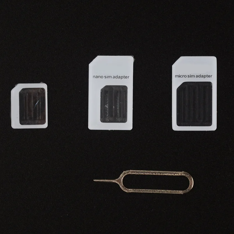 VBNM Micro Nano SIM карты адаптер 4 в 1 с булавкой для извлечения оригинальной упаковке iPhone