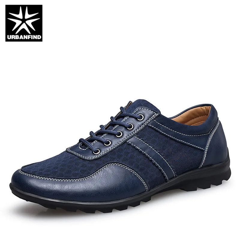 URBANFIND/мужские модные кроссовки из сетчатой кожи большие размеры 37-47 дышащая