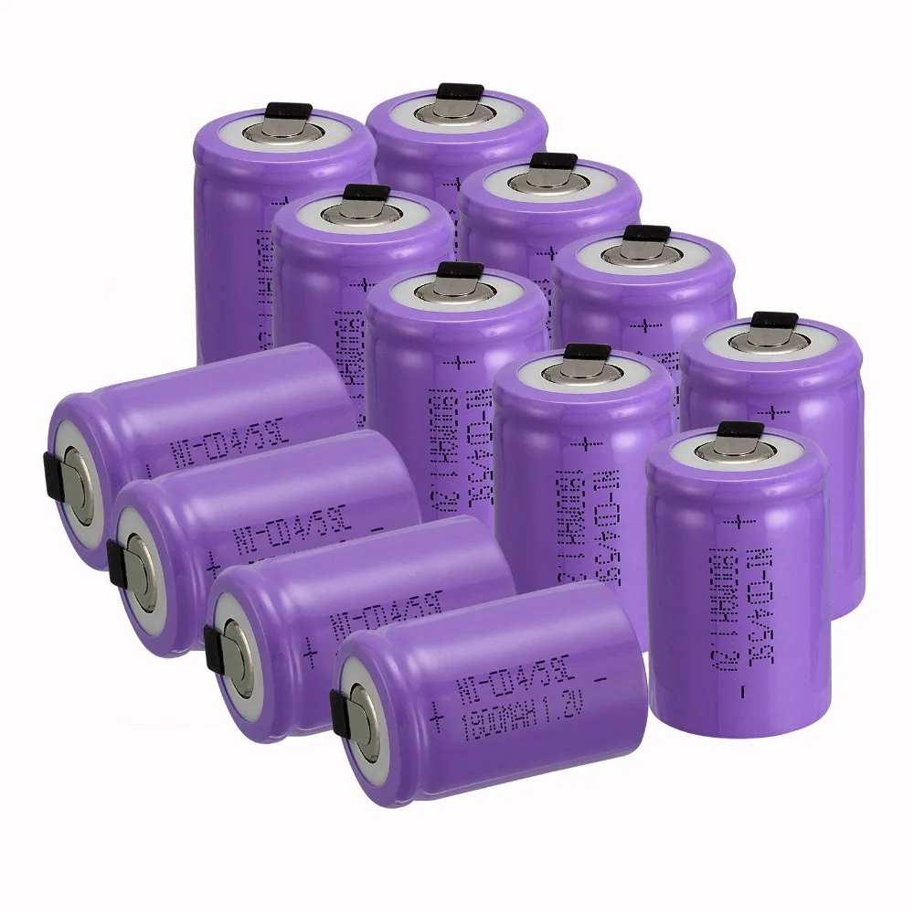 13 шт. Ni Cd 4/5 SubC Sub C аккумуляторная батарея 1 2 в 1800 мАч с фиолетовым вкладышем 3 см x