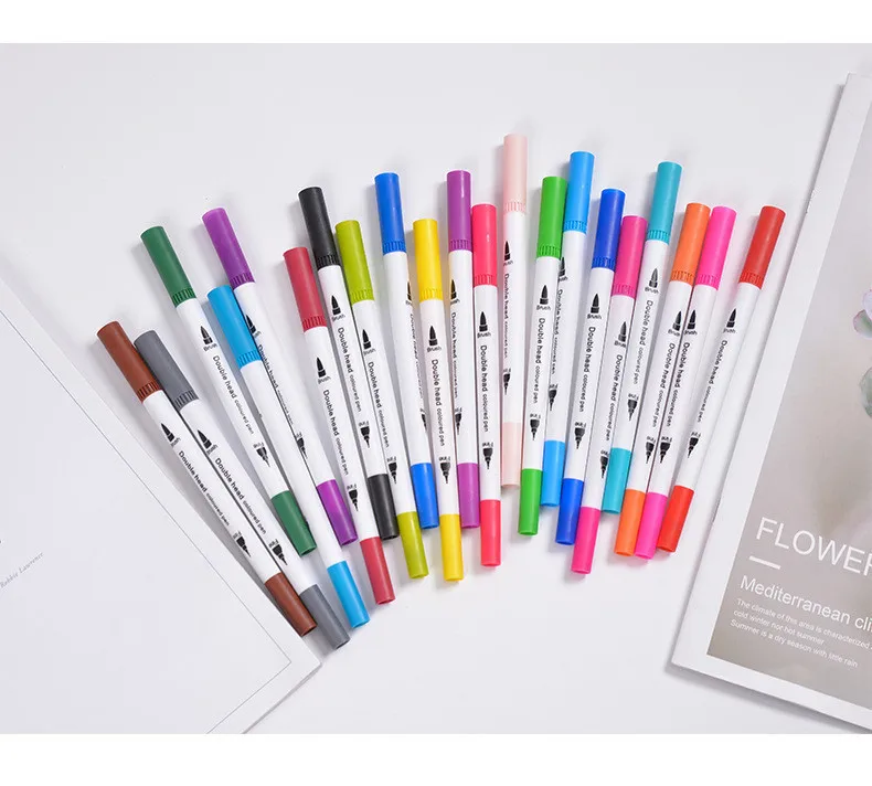 12~ 100 цветов/коробка, Двойные головки, художественные Copic маркеры, профессиональный Kawaii Канцелярский набор, акварельная кисть, ручка, принадлежности для рисования