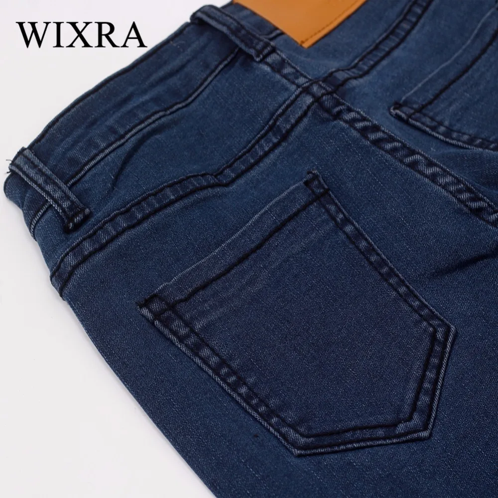 Женские джинсы карандаш WIXRA эластичные узкие с высокой талией теплые флисовые