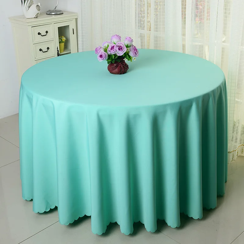 Tiffany Blue WedFavor 10 шт. полиэстер скатерти для круглых столов свадебные скатерти Банкетный обеденный стол чехлы для отеля вечерние украшения события - Цвет: Tiffany Blue