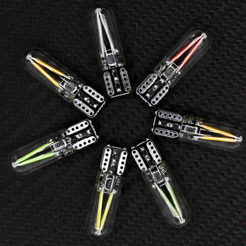 1 пара Автомобильные светодиодные лампы T10/W5W Canbus 194 168 COB 360 градусов 8 28 в DC|led light car