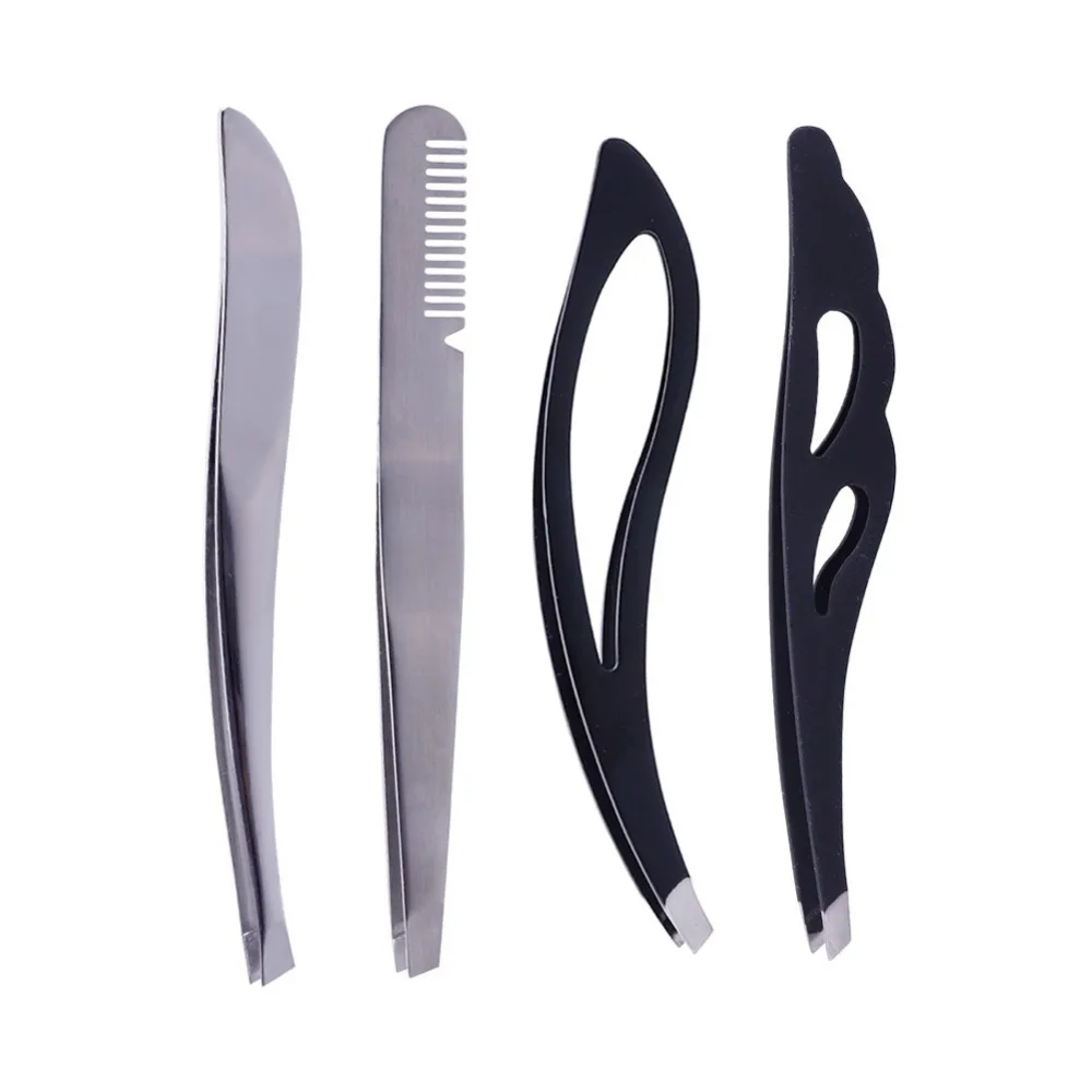 1 шт. угловой пинцет для бровей из нержавеющей стали|Пинцеты бровей| |