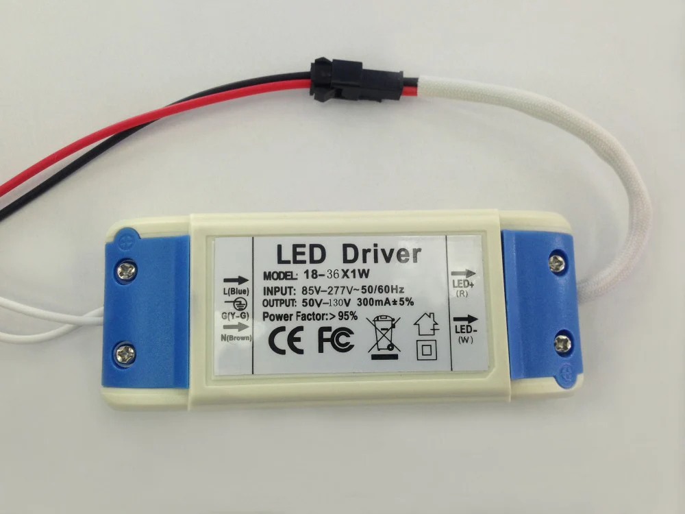 10pcs 300mA LED Driver 18W 21W 25W 30w 36W 18-36X1W Lighting Transformers For LED ceiling light