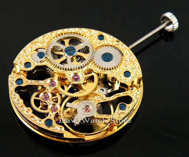 Механические золотые мужские часы скелетоны с ручным заводом|watch men|watch men watchwatch