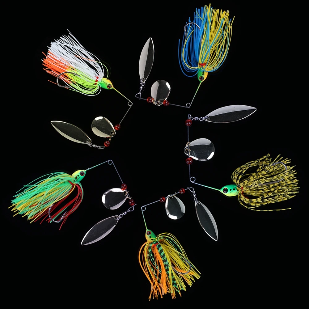 Goture 5pcs/set Spinner Bait Metal Jig 17.5g Fishing Lure Spinner Blades Pike Bass Carp Fishing Tackle Spinnerbait Hard Lure