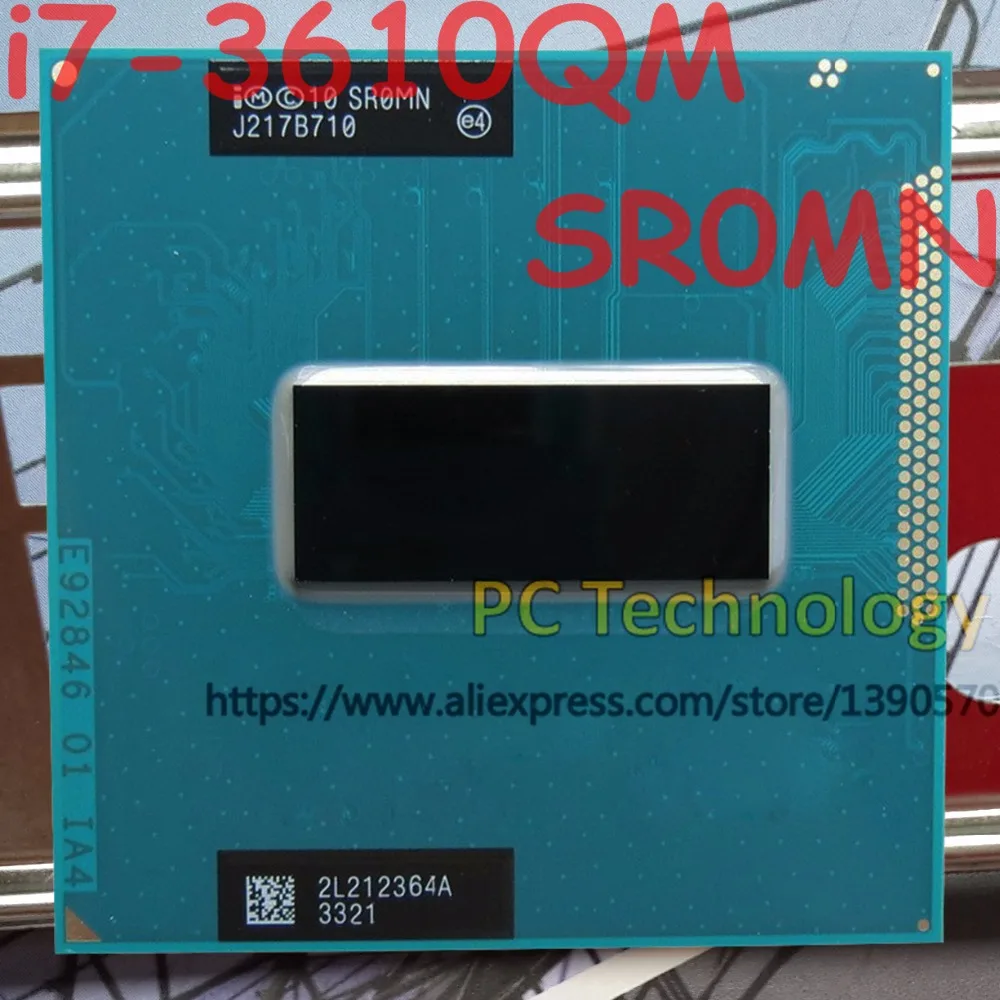 Оригинальный процессор Intel Core i7 3610QM SR0MN 2 3 ГГц L3 = 6M четырехъядерный Бесплатная