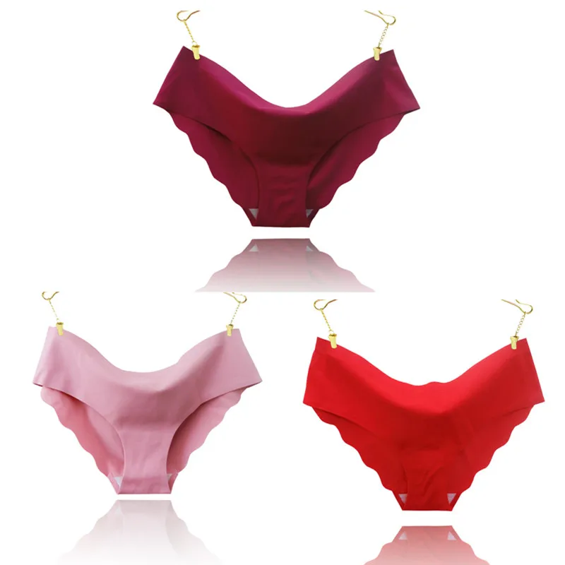 vs15 three pcs 3 шт Специальное предложение Новые бесшовные оборки ультра-тонкий комфорт без следа женское нижнее белье любовь розовые трусики трусы с низкой посадкой - Цвет: vs15 three pcs