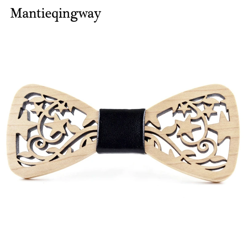 Mantieqingway большой деревянный галстук бабочка для мужчин классические деревянные