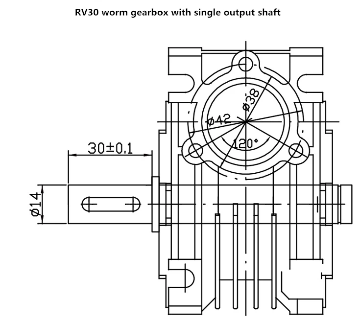 NMRV030 червячный редуктор соотношение 30: 1 редуктор NEMA23 1.1NM шаговый двигатель ЧПУ комплект