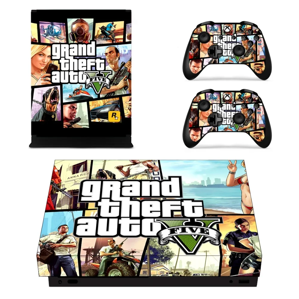 Grand Theft Auto V GTA 5 Лицевая панель кожаная консоль и наклейка на контроллер для