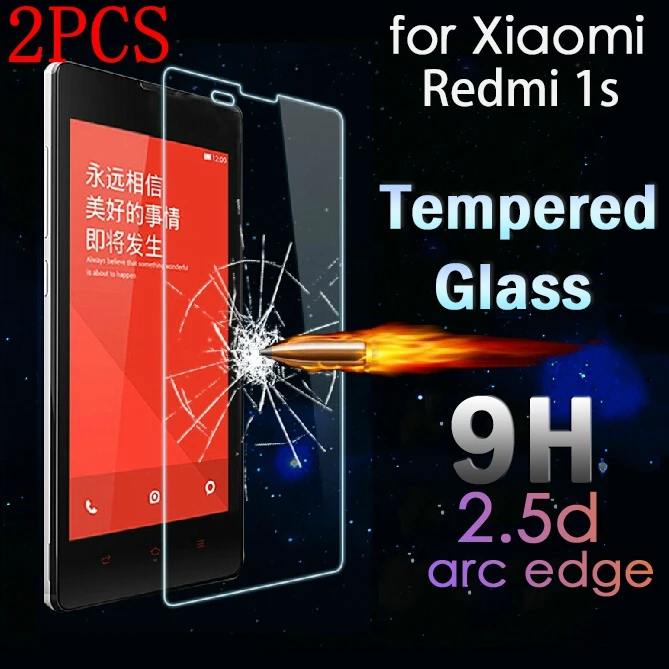 2 шт. закаленное стекло для Xiaomi Redmi 1s Защита экрана закаленная Защитная пленка |