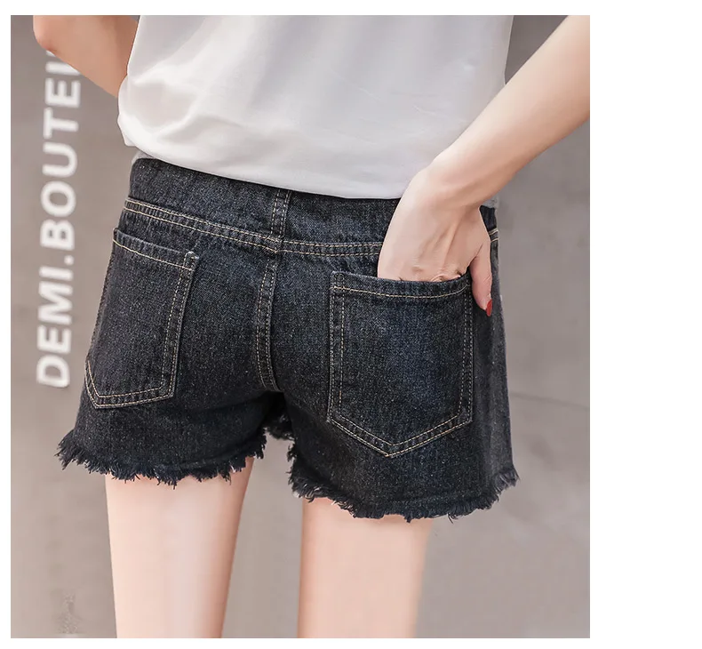 2019 новые штаны для беременных летние короткие джинсы женщин модные черные/синие