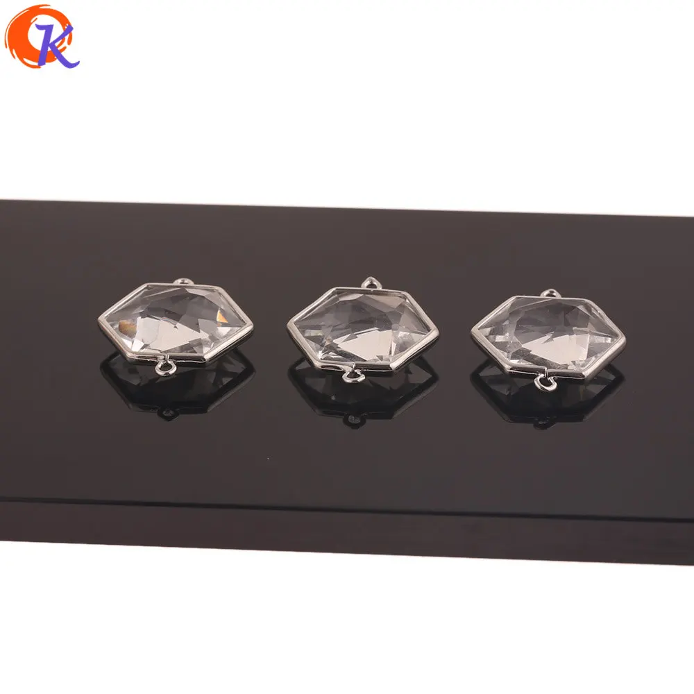 

Cordial Design 50Pcs 22*26MM Jewelry Accessories/DIY Making/Earring Connector/Rhodium/Crystal Pendant/Hand Made/Earring Findings