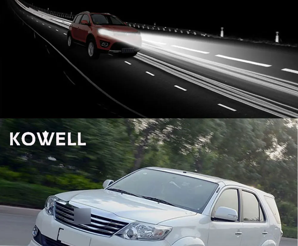 KOWELL стайлинга автомобилей фары 2011- для Toyota 4runner DoubleU Ангел глаз светодиодный DRL Объектив Двойной Луч H7 спрятал bi Xenon объектива