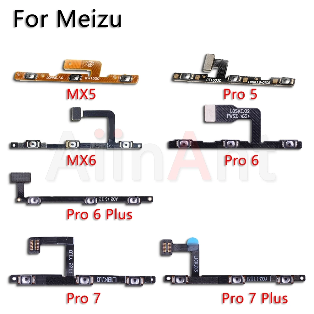 

Aiinant Volume on off Button Power Flex Cable For Meizu MX5 MX6 MX Pro 5 6 7 Plus Power Flex Phone Parts
