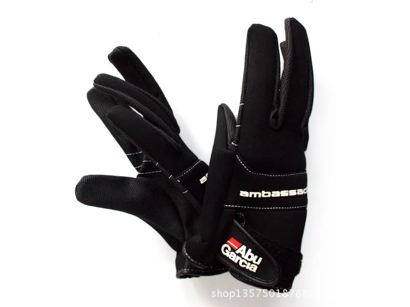 100 пар/лот Бесплатная Размеры новые зимние перчатки для рыбалки 3 пальца вырезать