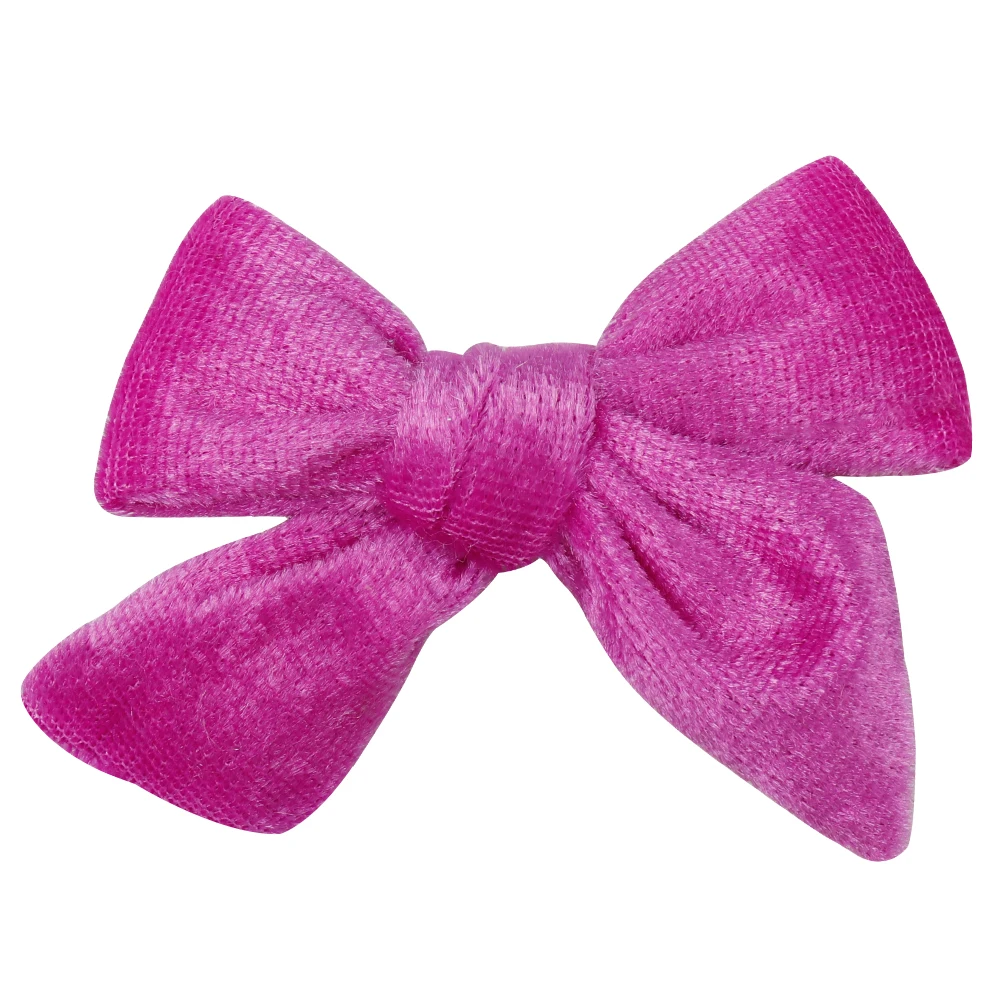 

Xugar 3.5" Hair Accessories Hair Bows Hair Clips for Girls Handmade Solid Velvet Bowknot Hairpins for Kids Hair Barrette Girl