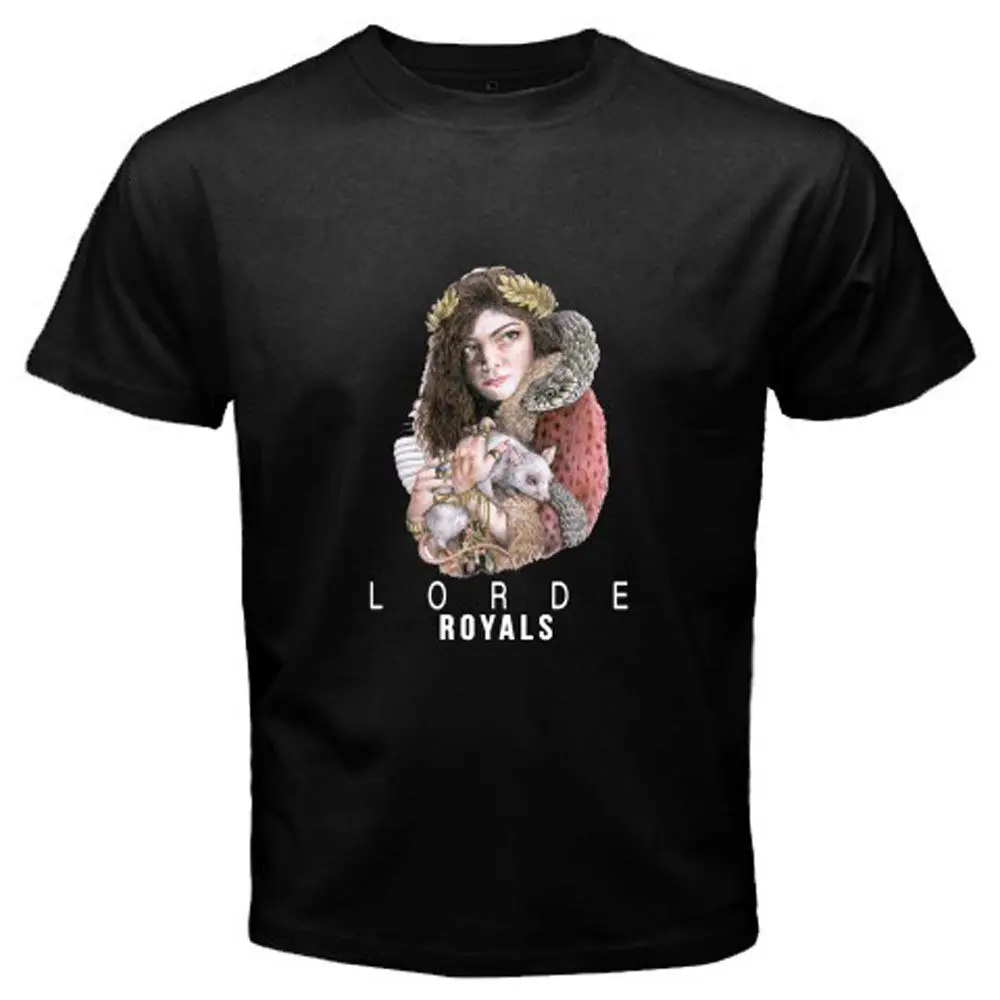 Новинка LORDE ROYALS известный певец музыка логотип мужская Черная Футболка размер S