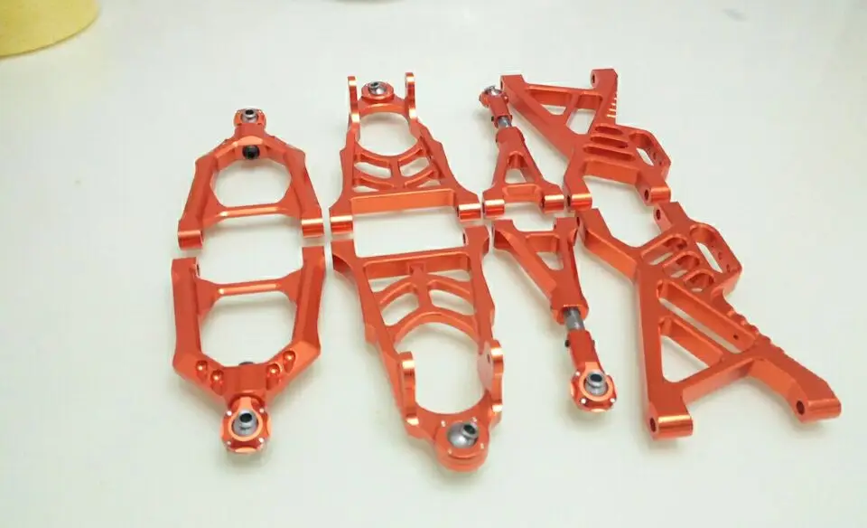 

baja 5b 5t 5sc metal suspension Arm Set 8pc orange color