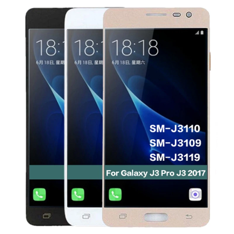 5,0 дюймов ЖК-дисплей для samsung Galaxy J3110 J3 pro J3109 J3119 сенсорный экран дигитайзер Датчик в сборе протестирован регулировка яркости