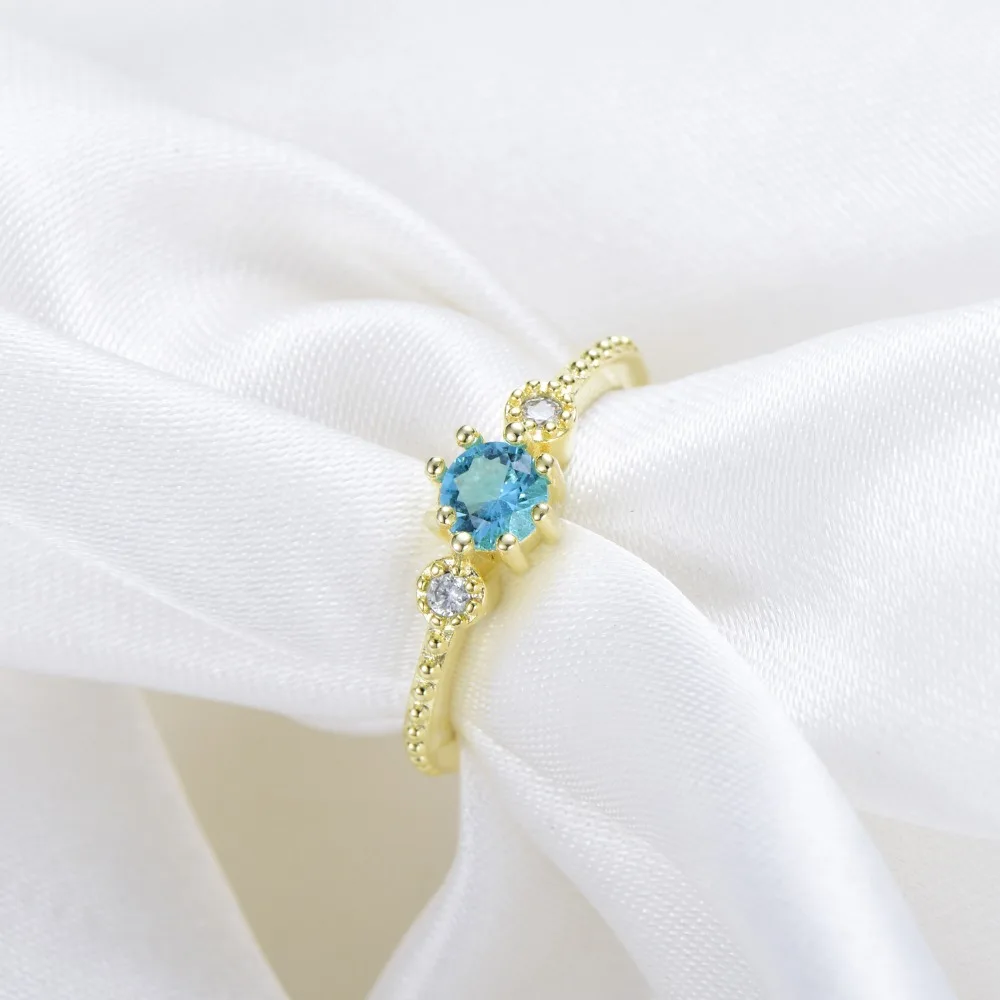 925 посеребренные Кристалл кольцо 18 К желтое золото палец диадема модный Fine Jewelry