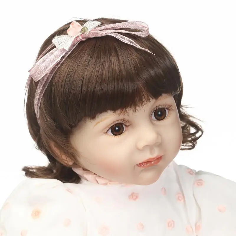 Реалистичная из мягкого силикона Reborn baby Dolls NPK 58 см ручной работы девочка
