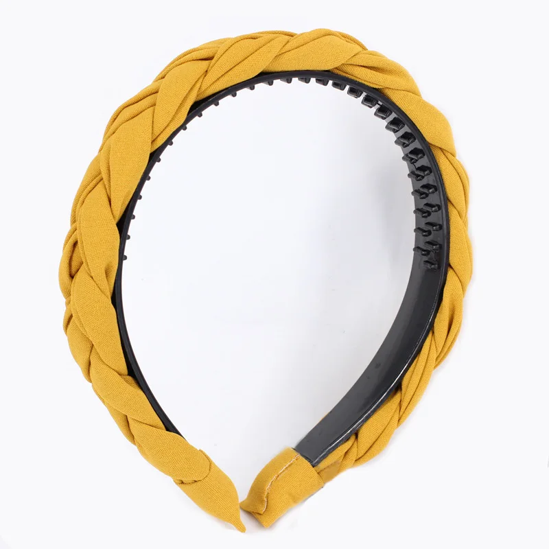 Fashion Bohemian Braid Headband with Teeth Wholesale Hair Accessories Korean Fabric Twists Hairband Women and Girls Head Wear |