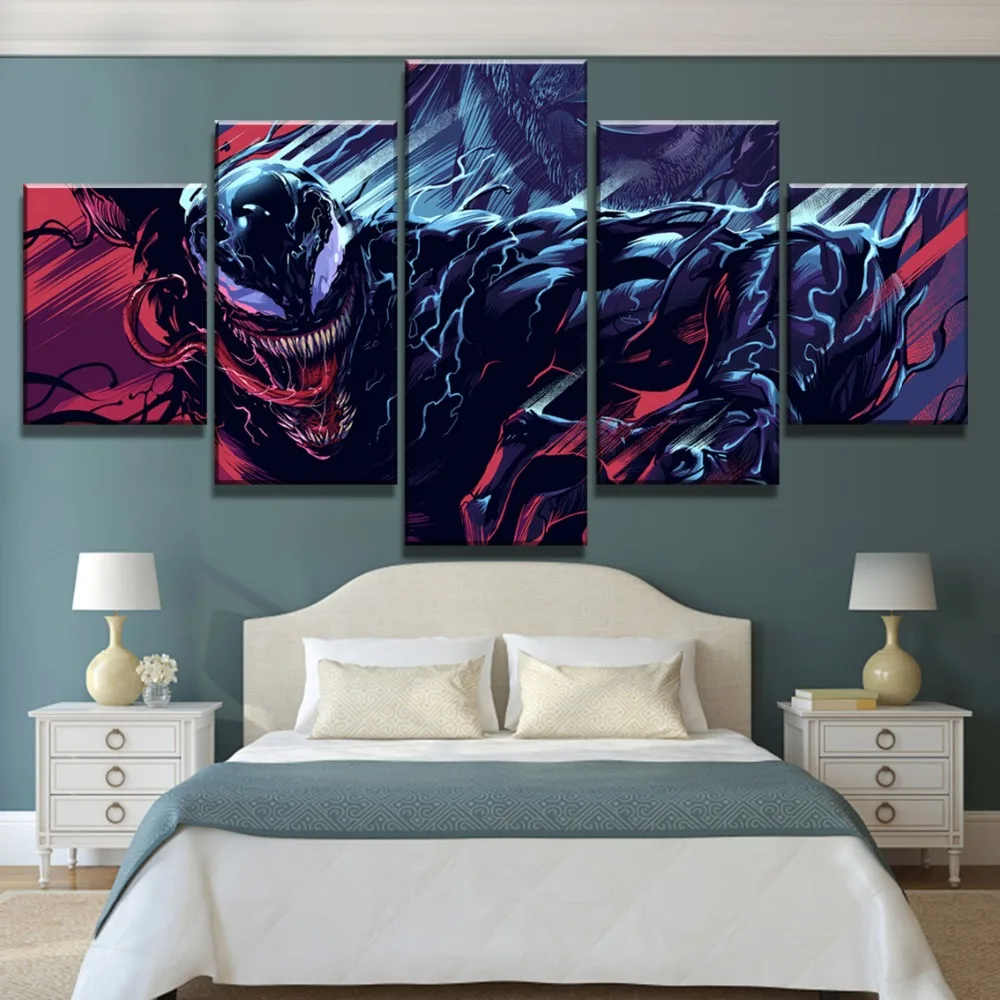 5 панелей Холст Картина постер кино Venom стены искусства холст напечатанные