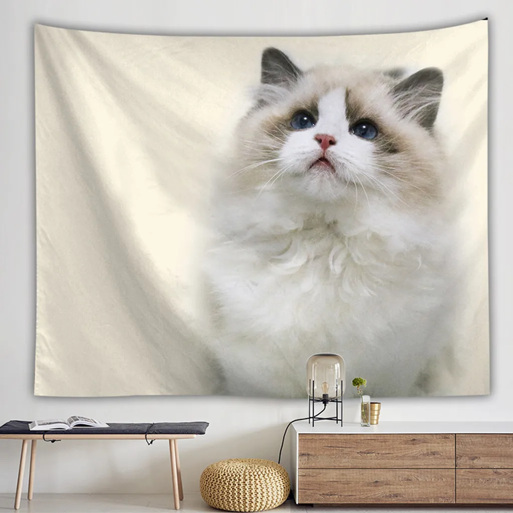 Гобелен Ragdoll с принтом кошки настенный гобелен для домашнего декора 100x150 см L703