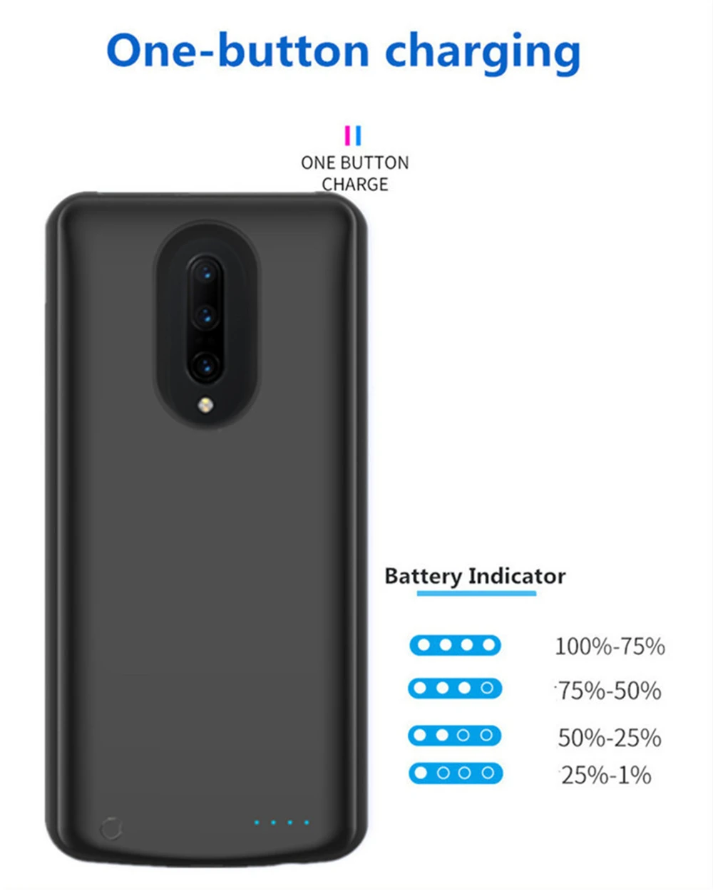 NTSPACE чехол для внешнего зарядного устройства s для Oneplus 7 Pro Чехол для аккумулятора 6500 мАч портативный внешний аккумулятор Противоударная задняя крышка для зарядки