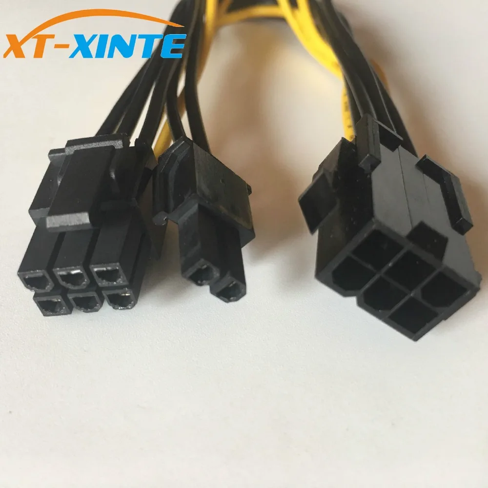 XT-XINTE видеокарта 6PIN до 8PIN Кабель-адаптер питания 6P 8P шнур PCI-Express конвертер провод
