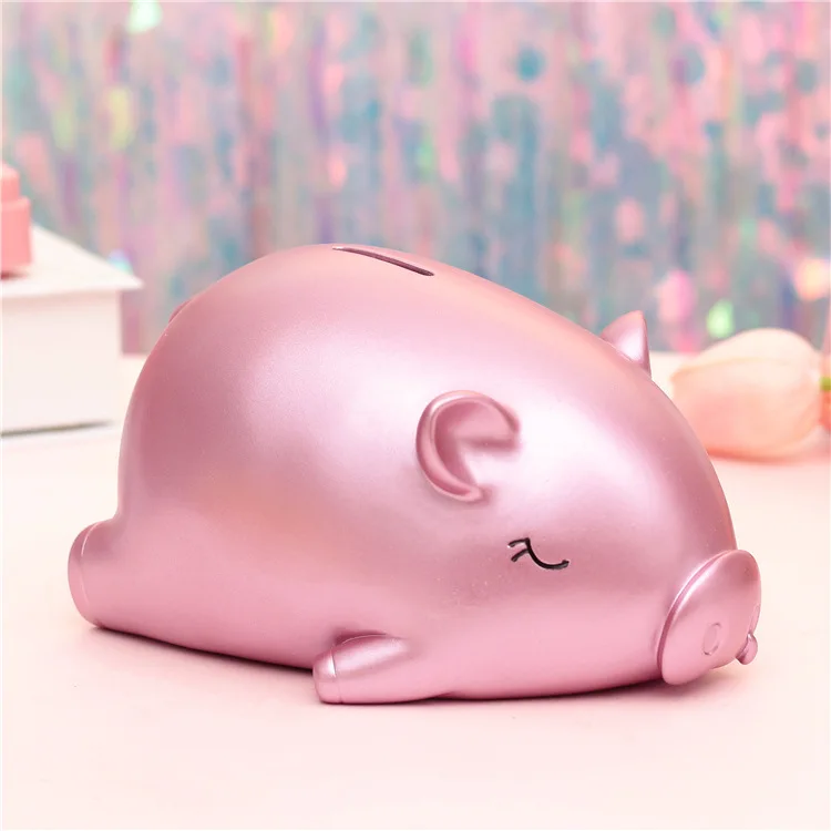 Aqumotic розовая клетка для свиньи Foe Money, милая копилка для монет, банка для монет, золотая свинья, копилка для денег, подарок для ребенка, анти-разрыв для мальчика