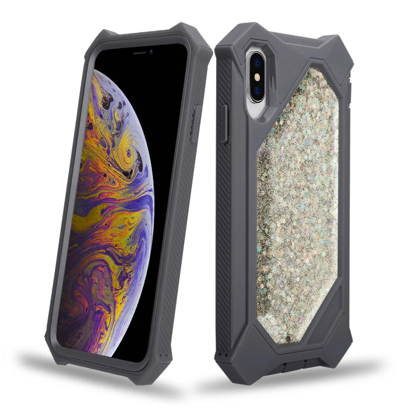 Грандевер зыбучий песок чехол для iPhone 7 Xs Max 6 8 Plus жесткий iphone X XR Блестящий с