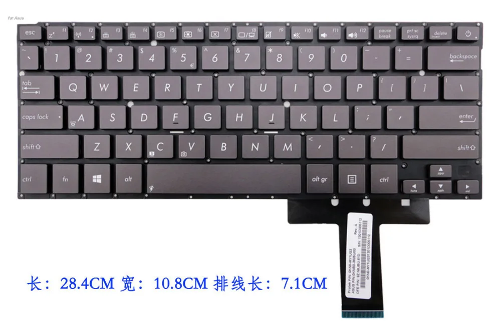 Новый сша UI коричневый клавиатура без рамки для Asus 9z. N8jbu. 101 9ZN8JBU101 NSK-UQ101 бесплатная