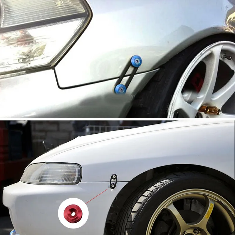 RASTP-Универсальный jdm алюминиевый бампер быстросъемные крепежи крыло шайбы для Honda Civic Integra RSX с логотипом RS-QRF001
