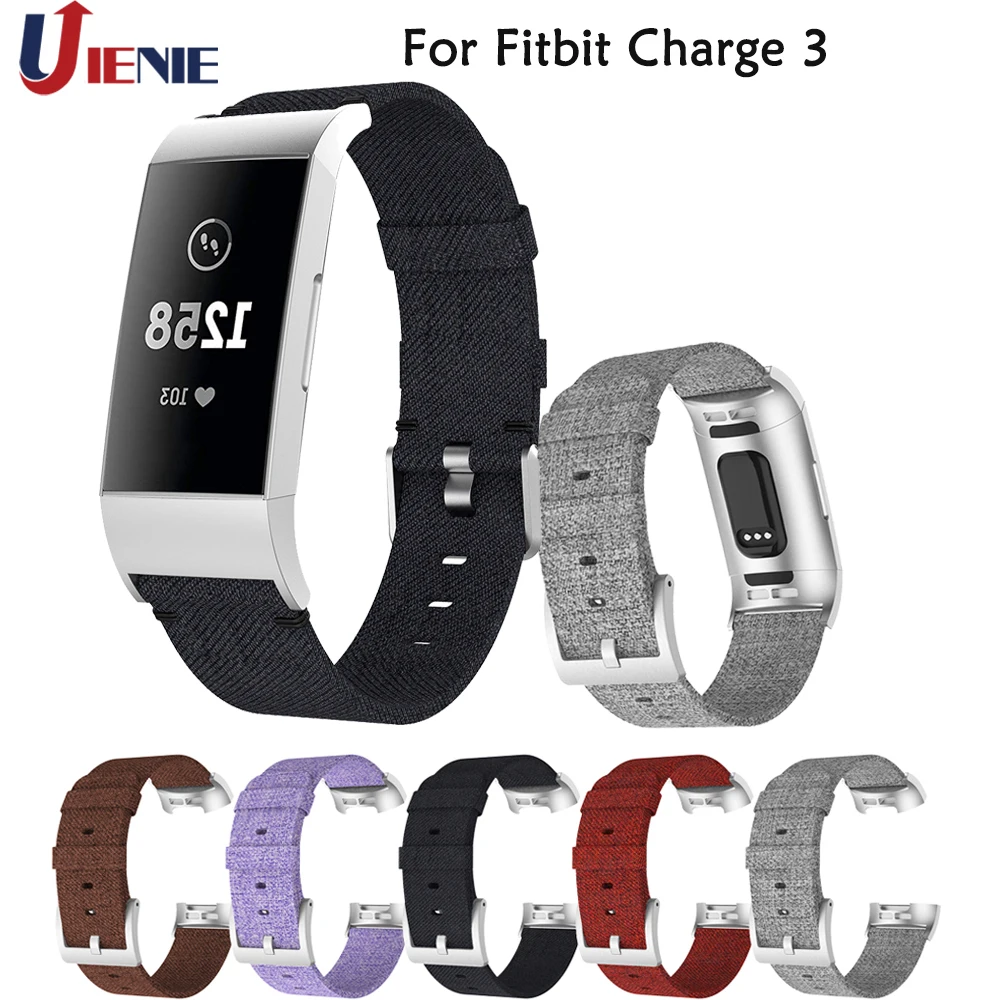 Холст нейлоновый ремешок для часов на запястье ремешок для Fitbit Charge 3 умный Браслет ремешок спортивный сменный Браслет для Fitbit Charge3