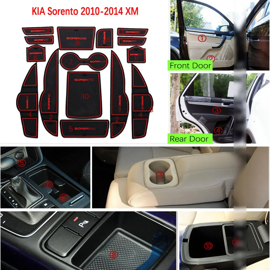 Противоскользящий коврик для KIA Sorento XM 2010 2011 2012 2013 2014 Kia R слот ворот Coaster