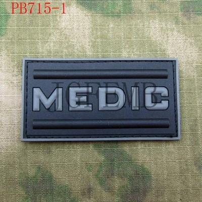 Meic военный тактический боевой 3D ПВХ патч значки - Цвет: PB715 Gray
