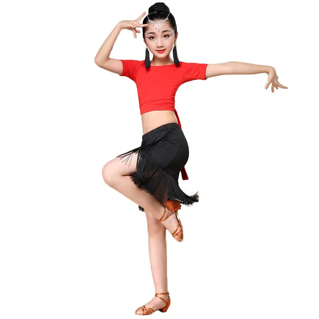 Новые костюмы для латиноамериканских танцев девочек Детские выступлений