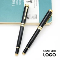 1pc 0 5mm classic business office metal gel pens carbon signature pen customer gift student stationery pen custom lettering logo